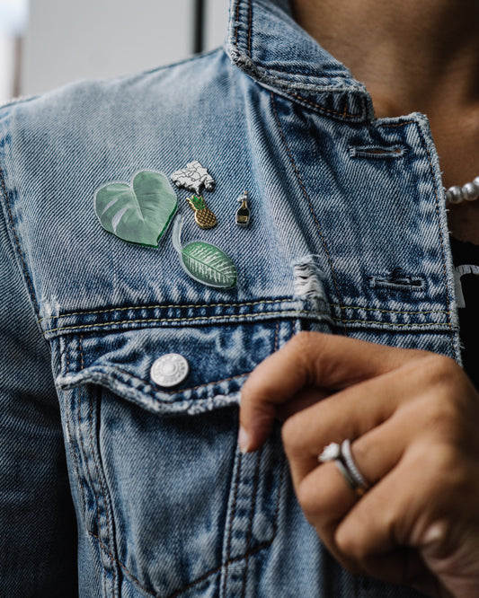 Monstera Heart Pin